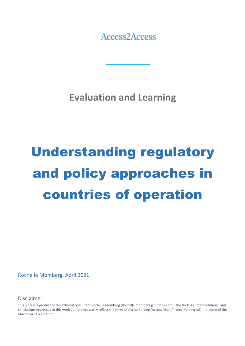 Understanding Regulatory and Policy Approaches in Countries of Operation