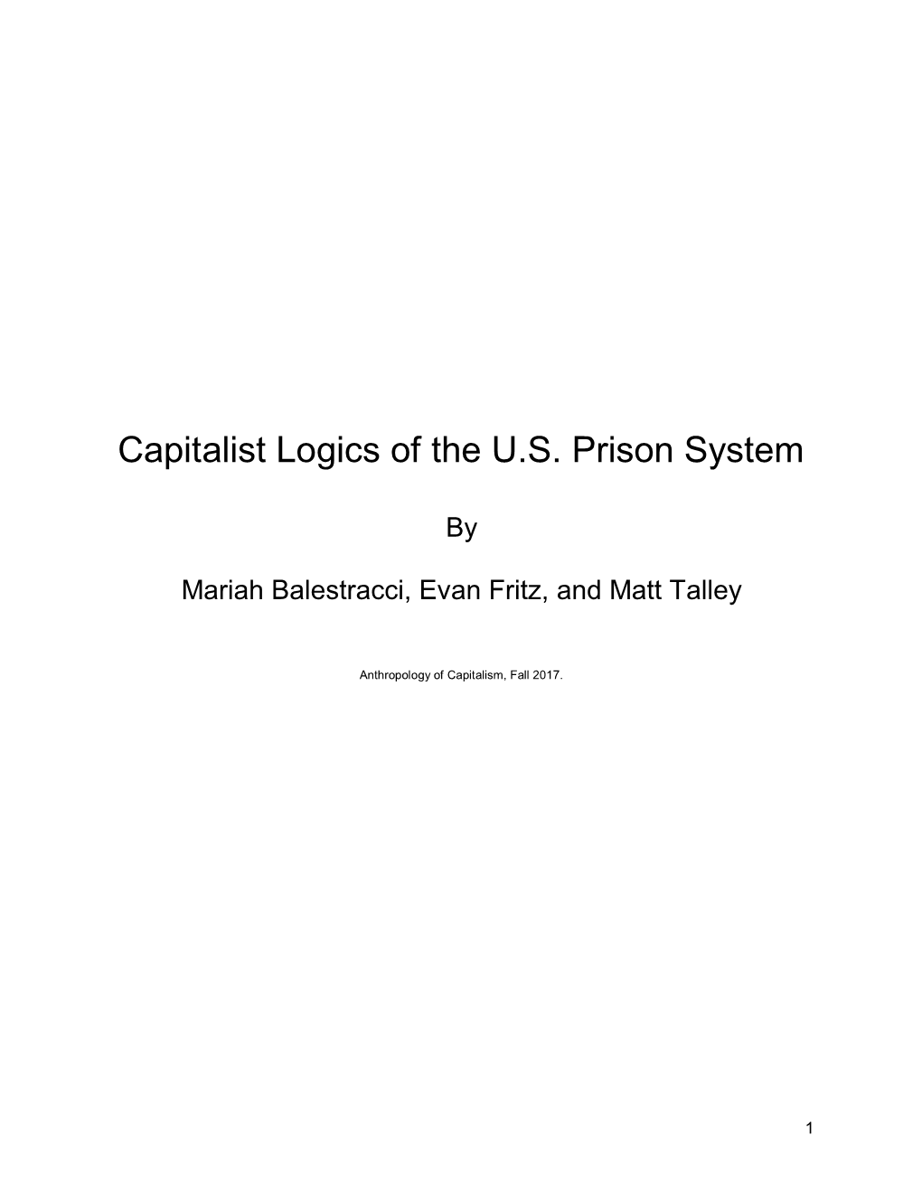 Capitalist Logics of the U.S. Prison System.Pdf