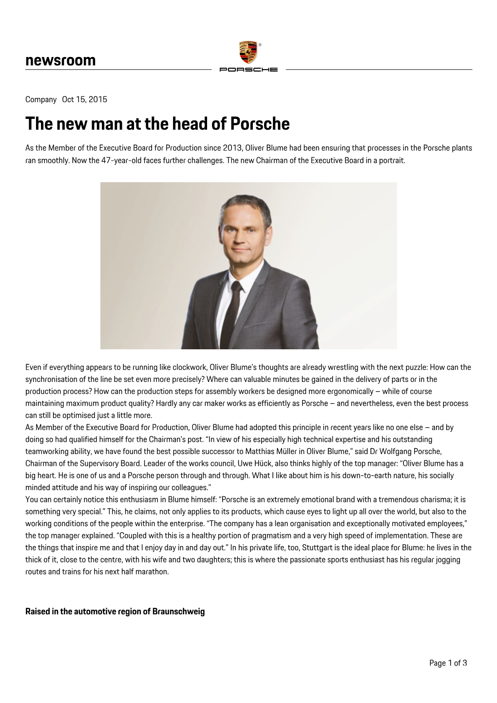 The New Man at the Head of Porsche