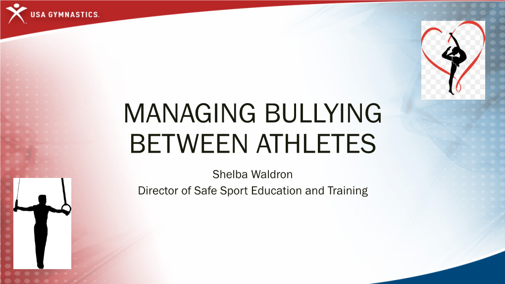 Managing Bullying Between Athletes