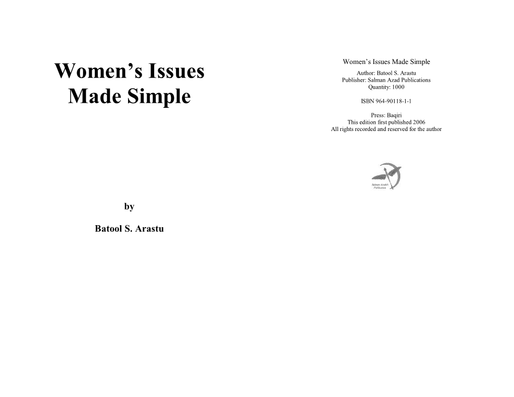 Women's Issues Made Simple, with Changes After