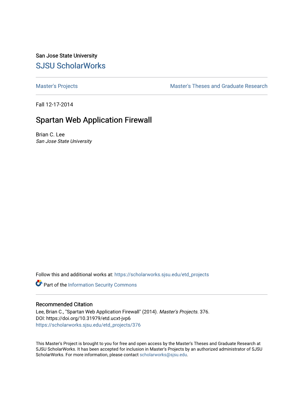 Spartan Web Application Firewall