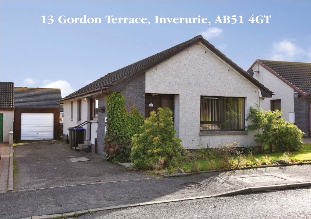 13 Gordon Terrace, Inverurie, AB51 4GT AB51 Inverurie, Terrace, Gordon 13