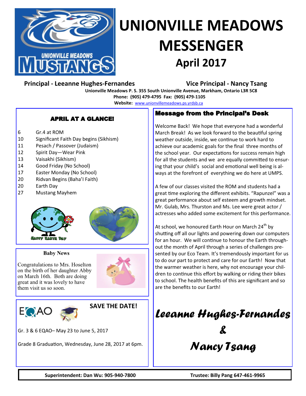 UNIONVILLE MEADOWS MESSENGER April 2017