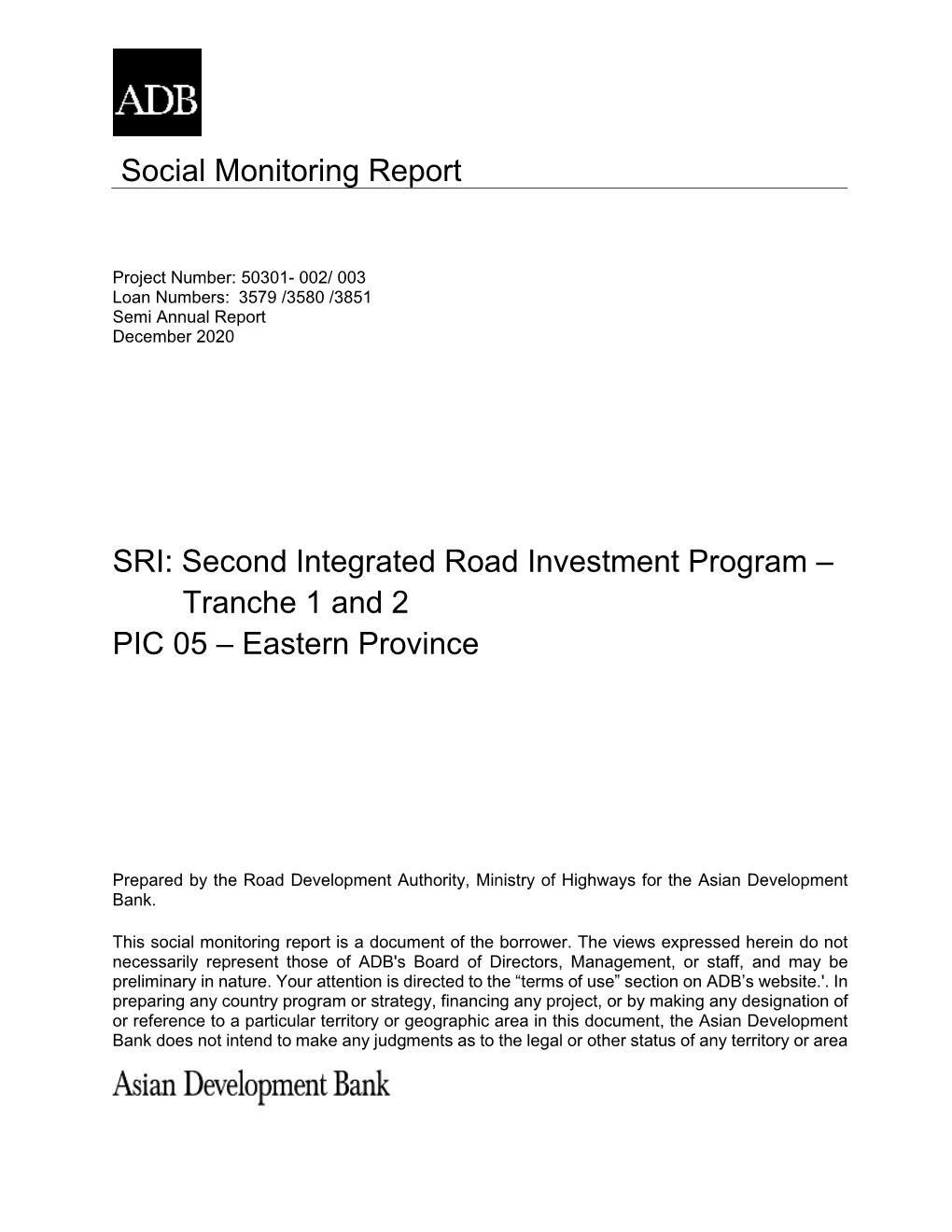 Second Integrated Road Investment Program –