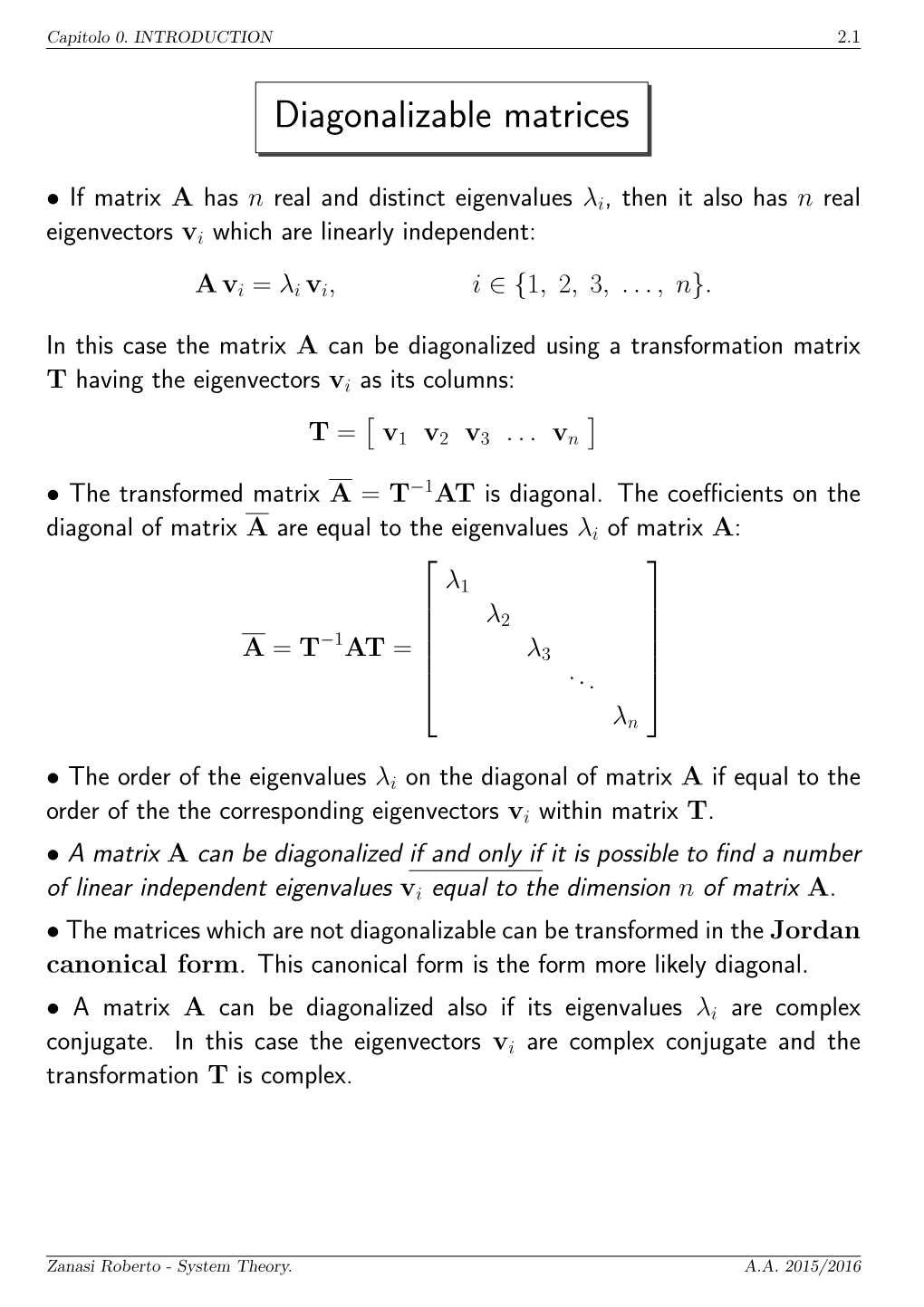 Jordan Canonical Form