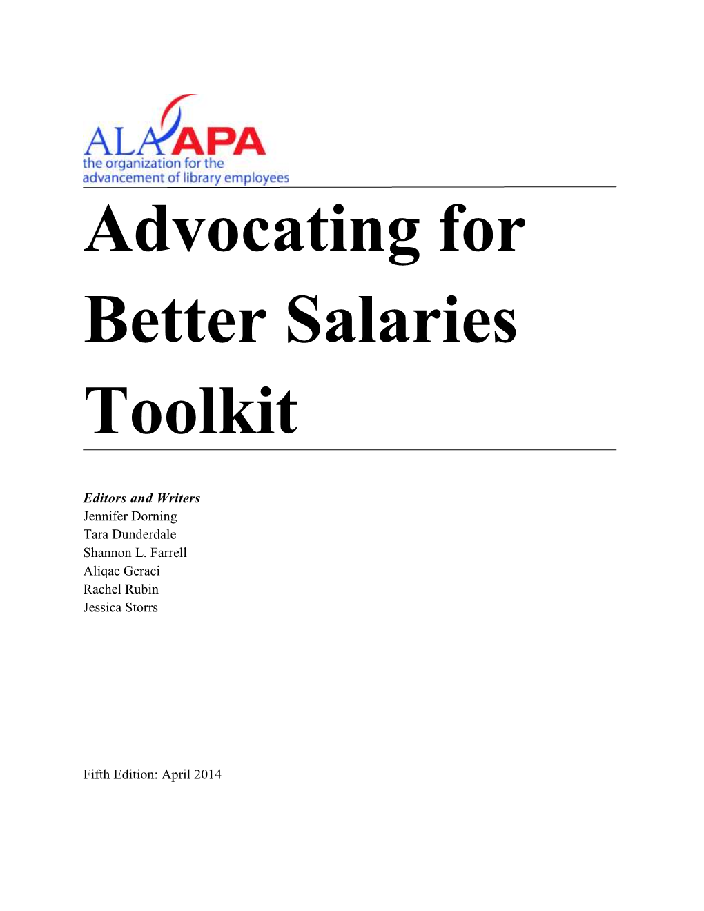 Advocating for Better Salaries Toolkit