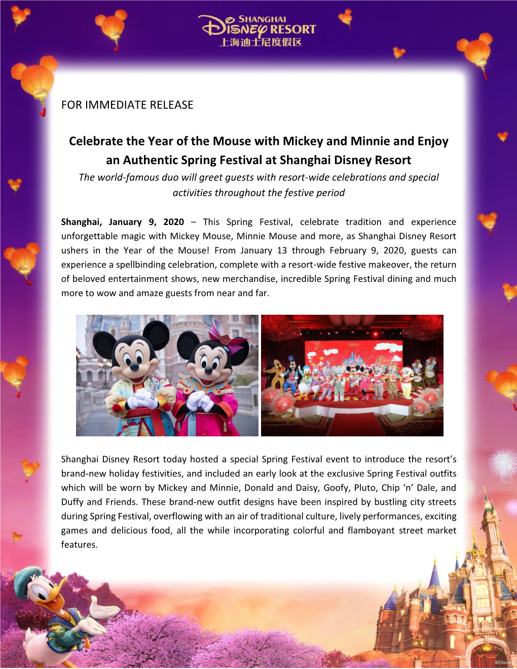 Celebrate the Year of the Mouse with Mickey and Minnie and Enjoy An