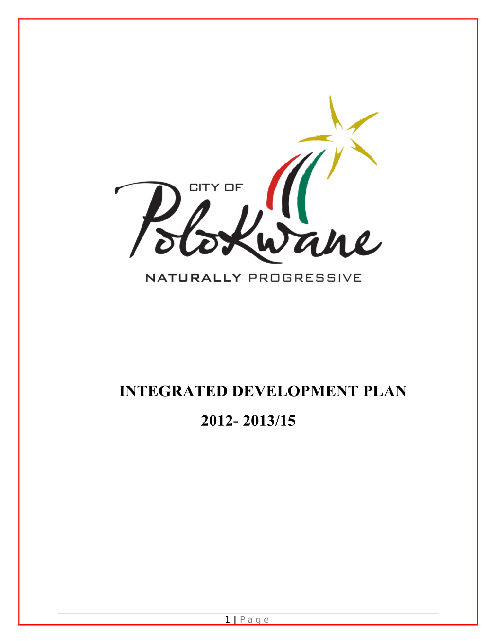 Integrated Development Plan 2012- 2013/15