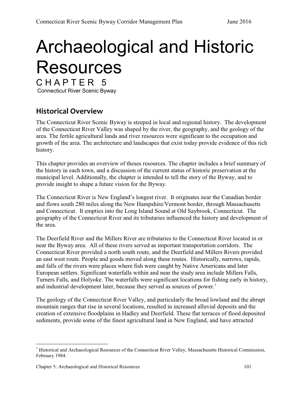 Chapter 5 Archaeological and Historical Resources