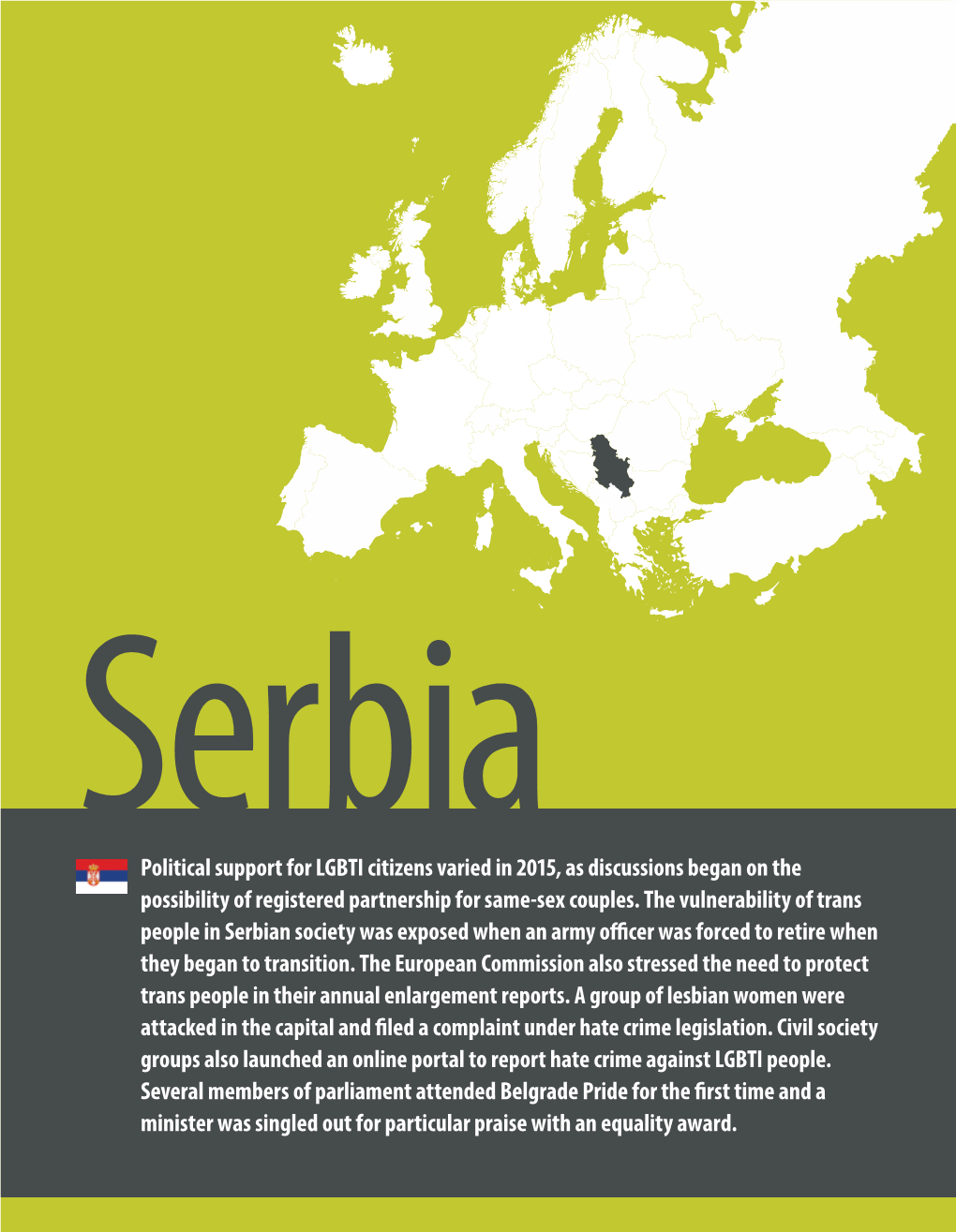 Serbia Political Support for LGBTI Citizens Varied in 2015, As Discussions Began on the Possibility of Registered Partnership for Same-Sex Couples