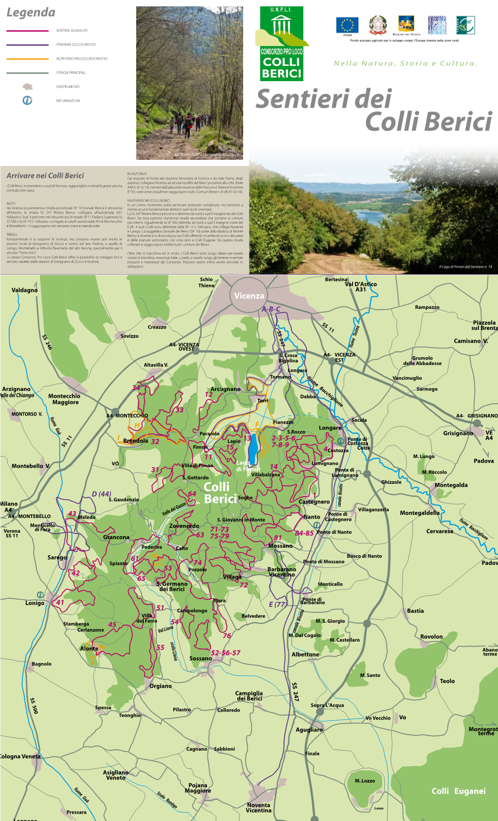 Cartina Sistematica Dei Sentieri Dei Colli Berici