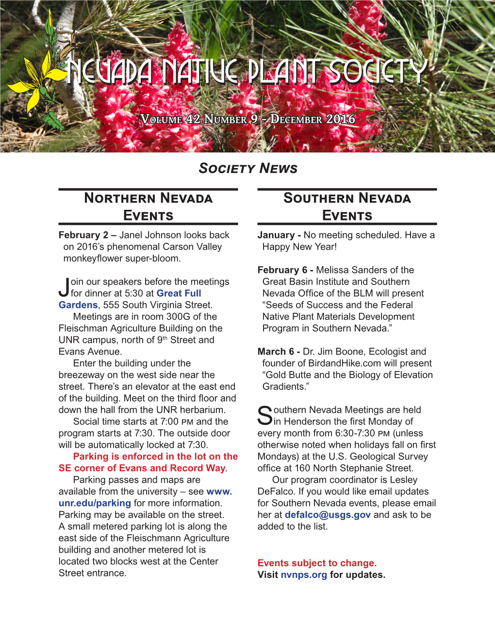 Society News Northern Nevada Events Southern Nevada Events