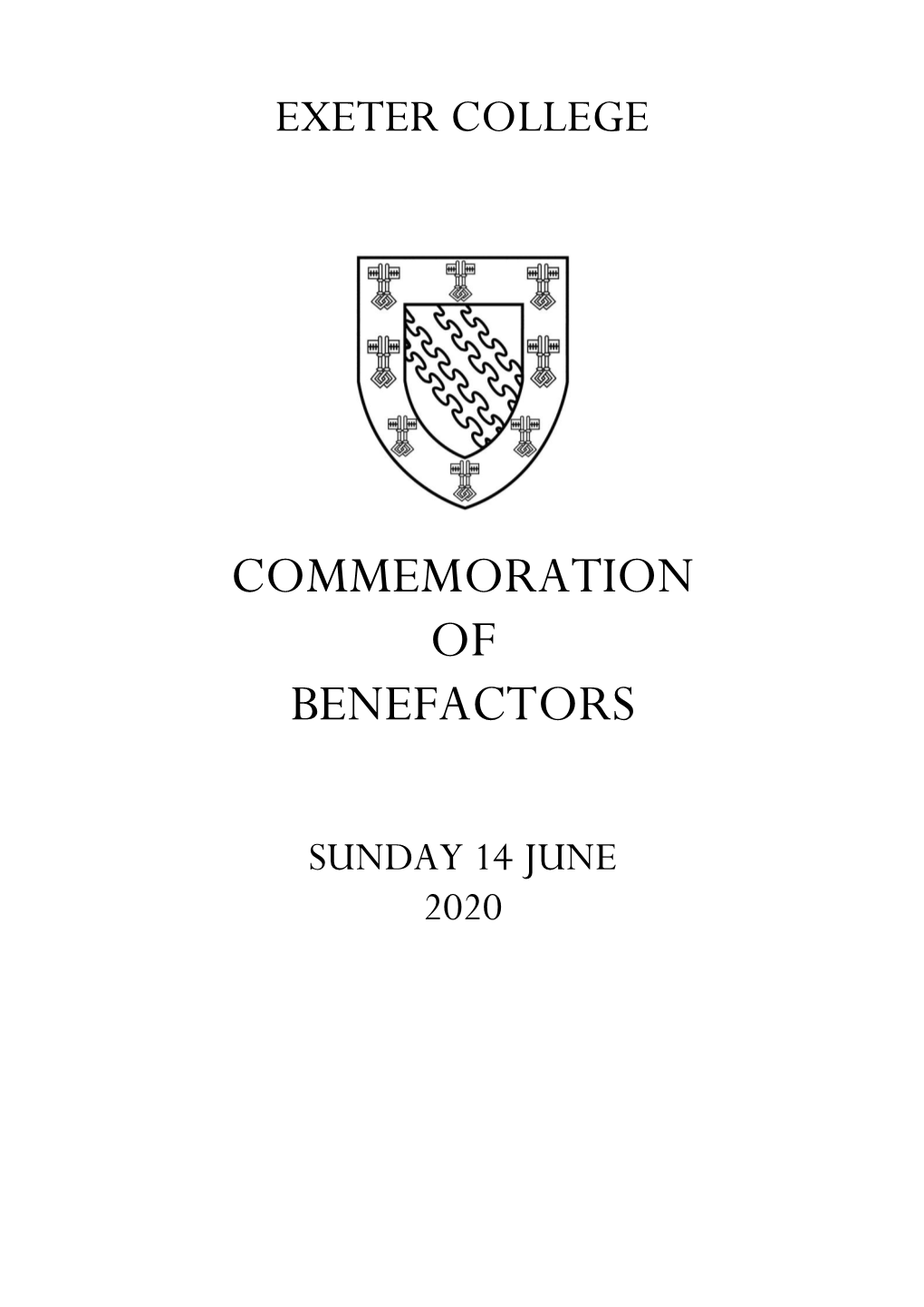 Commemoration of Benefactors