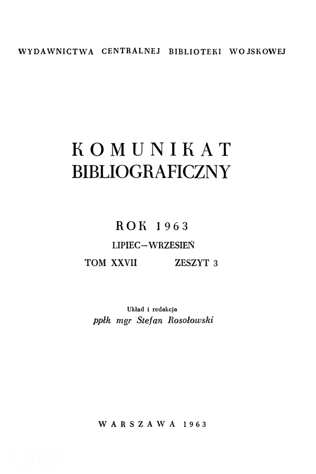 Komunikat Bibliograficzny