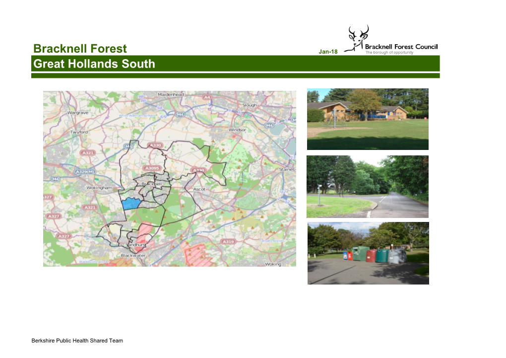 Great Hollands South Bracknell Forest Decreased at a Slower Rate Than It Has on Average Across Bracknell Forest Since 2001