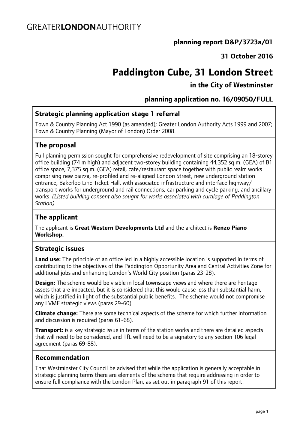 Paddington Cube, 31 London Street in the City of Westminster