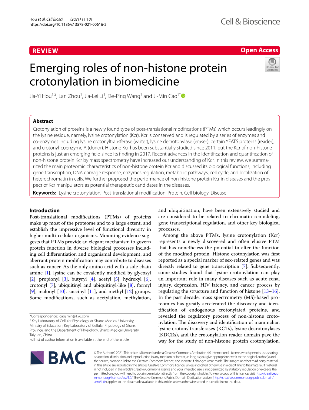 Emerging Roles of Non-Histone Protein Crotonylation in Biomedicine