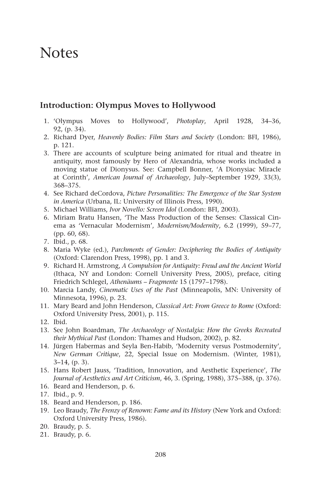 Introduction: Olympus Moves to Hollywood