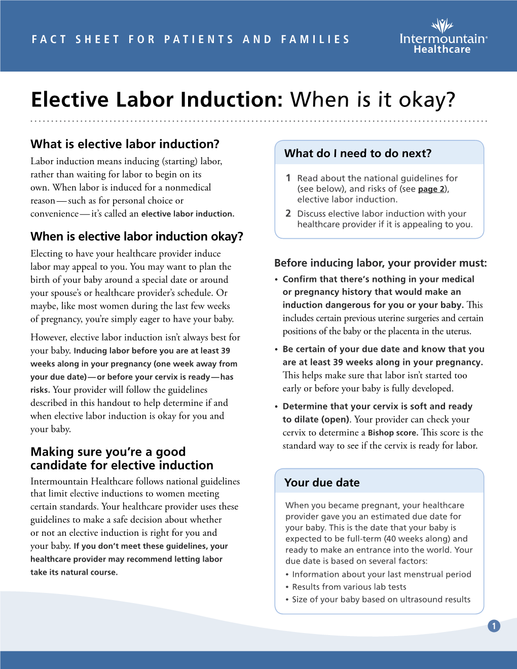 Elective Labor Induction: When Is It Okay?