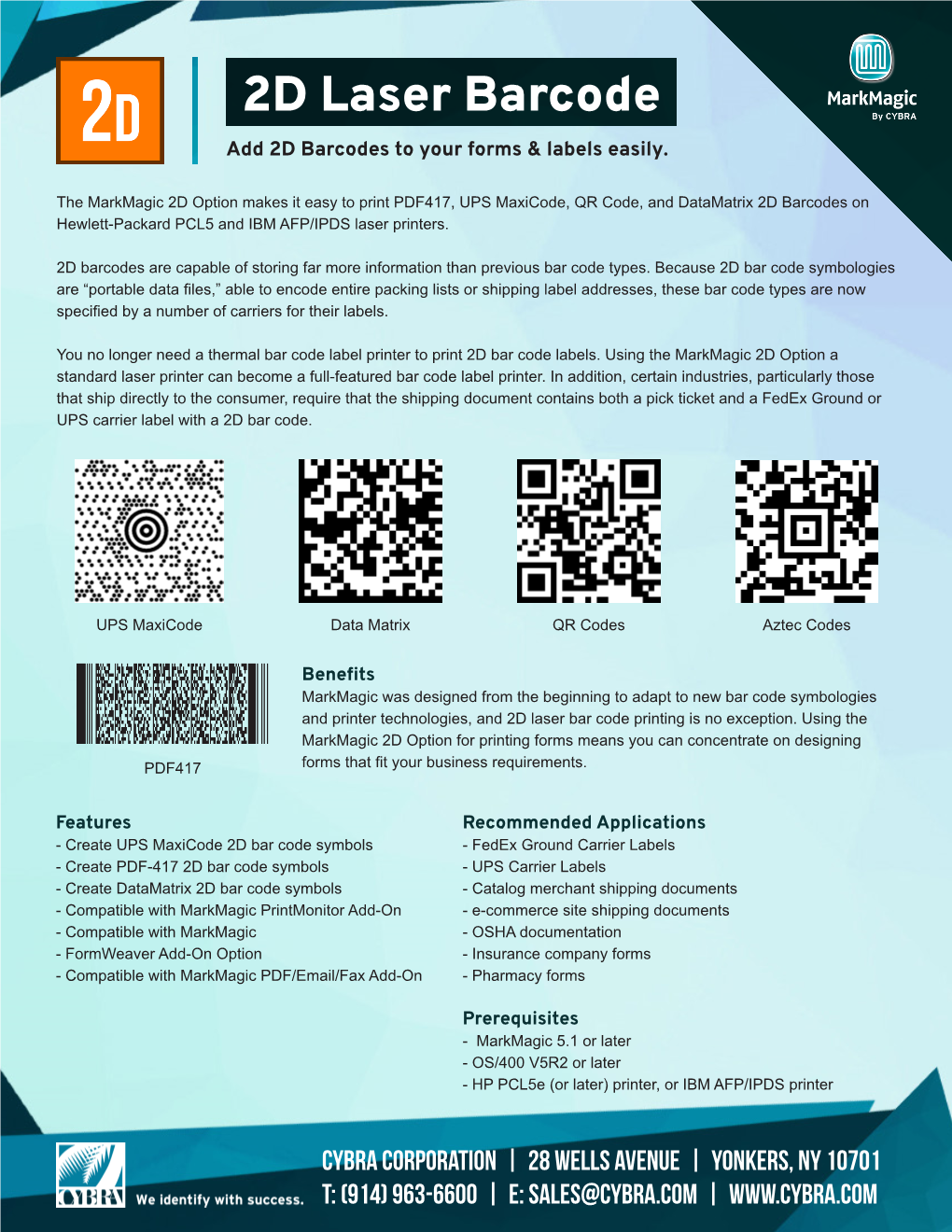 2D Laser Barcode Add 2D Barcodes to Your Forms & Labels Easily