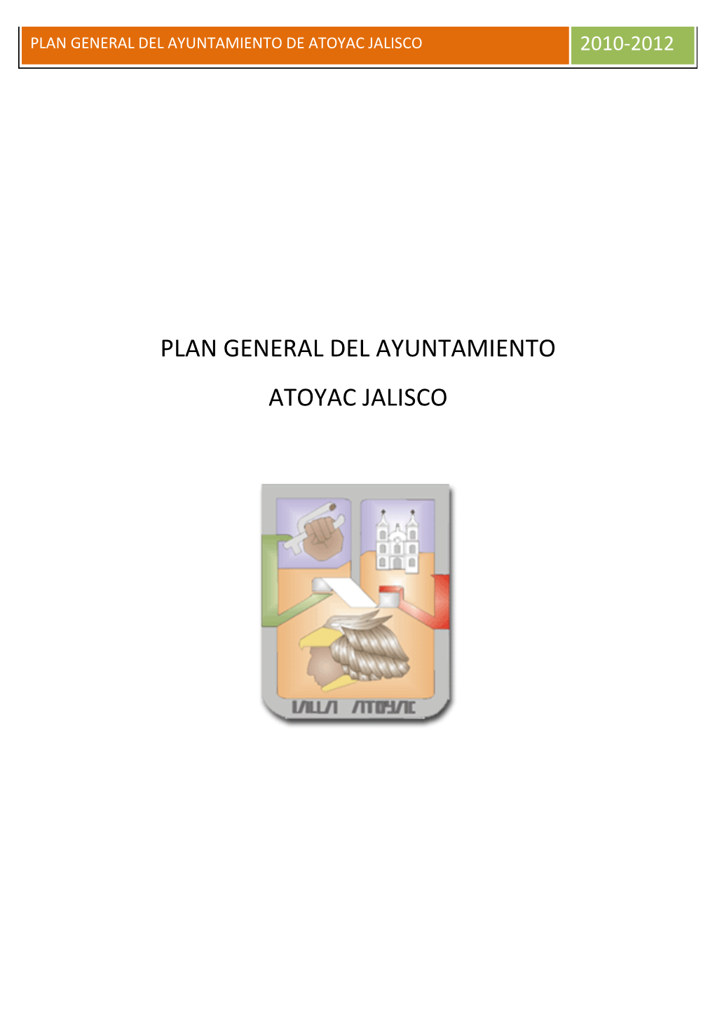 Plan General Del Ayuntamiento Atoyac Jalisco