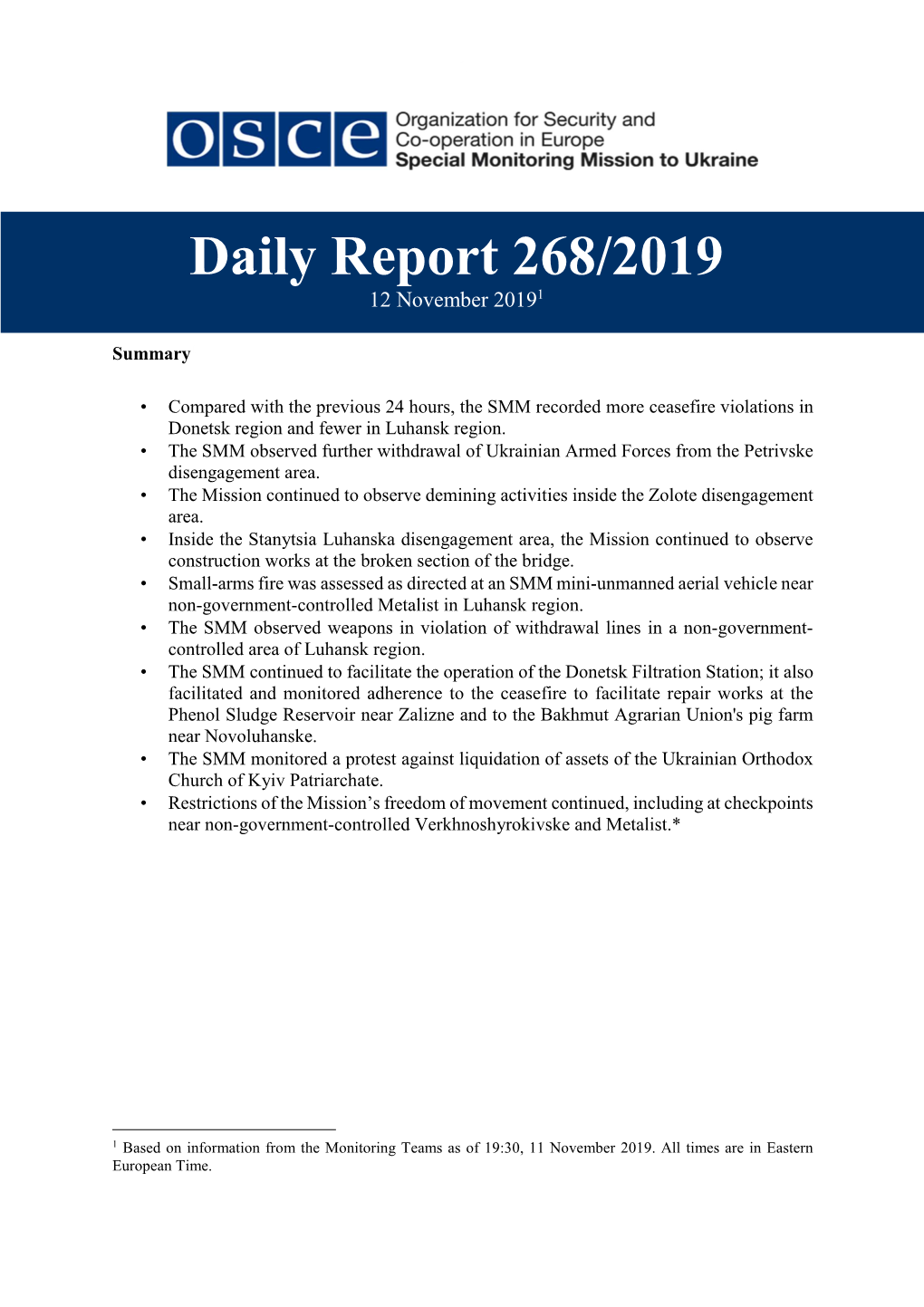 2019-11-12 Daily Report UPD