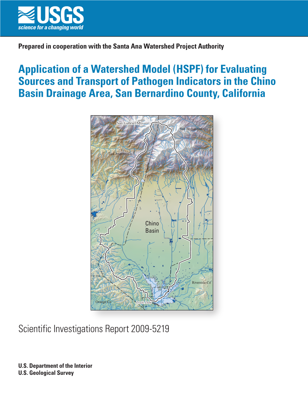 HSPF) for Evaluating Sources and Transport of Pathogen Indicators in the Chino Basin Drainage Area, San Bernardino County, California