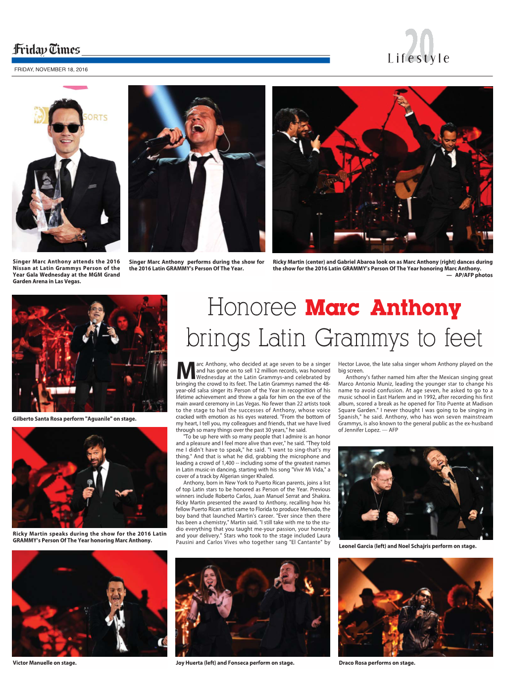 Honoree Marc Anthony Brings Latin Grammys to Feet