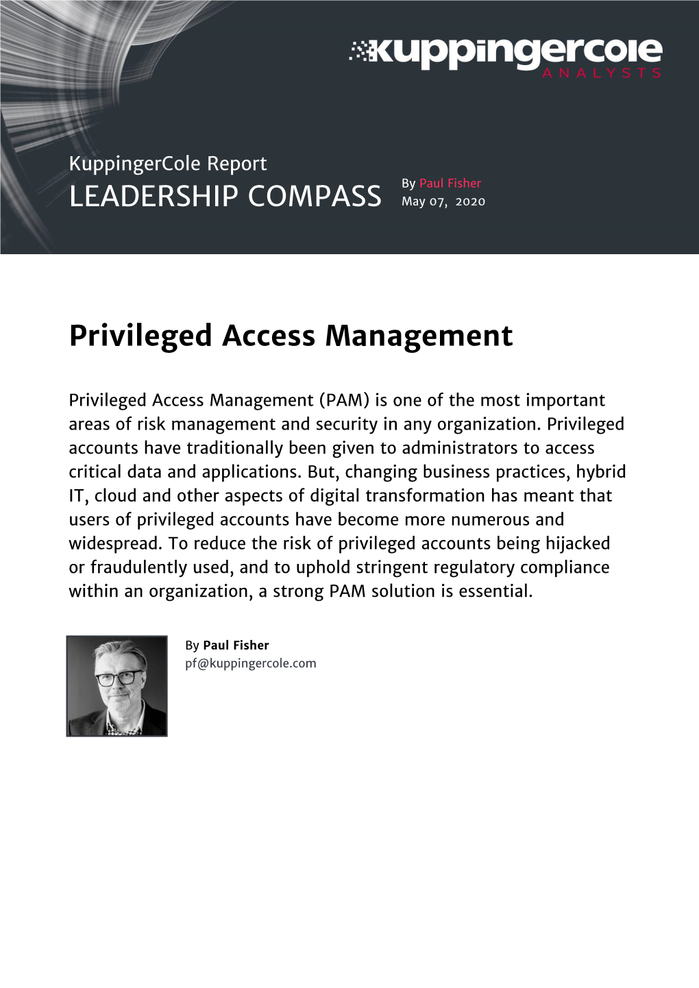 LEADERSHIP COMPASS by Paul Fisher Privileged Access Management