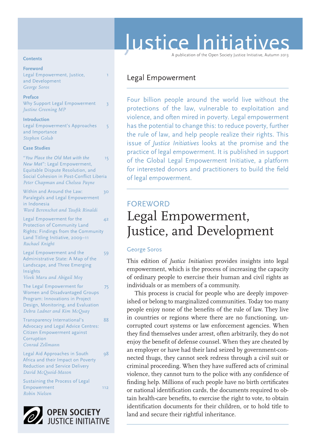 Justice Initiatives Legal Empowerment