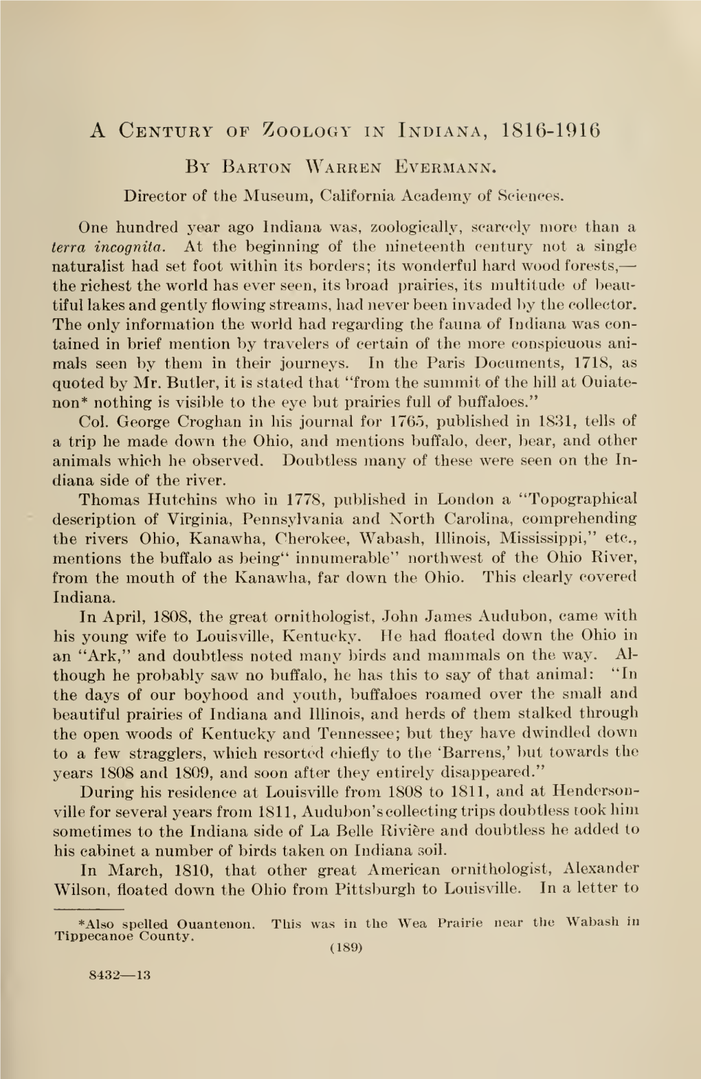 Proceedings of the Indiana Academy of Science