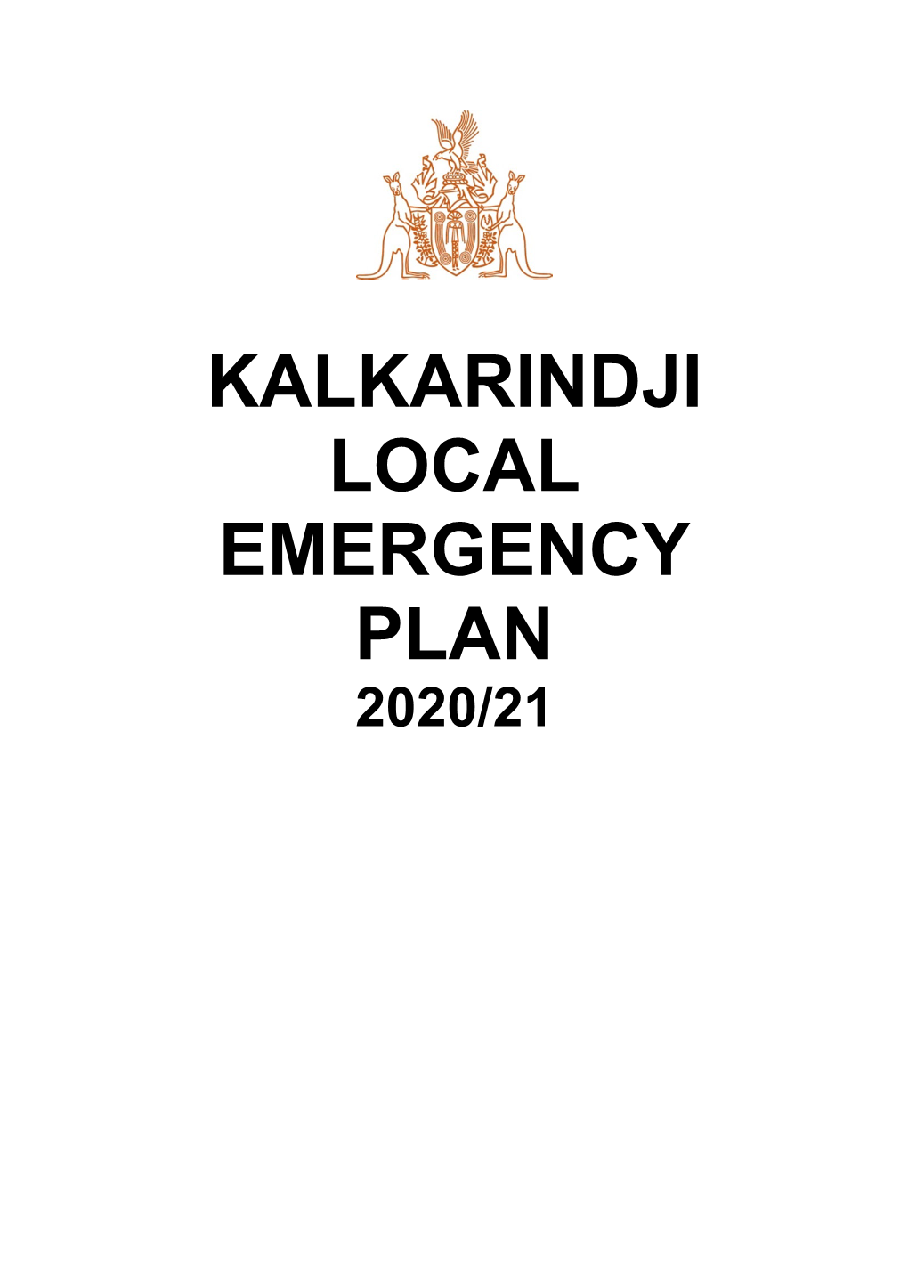 Kalkarindji Local Emergency Plan 2020/21