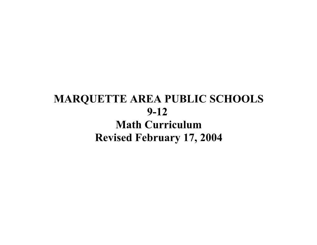 Marquette Area Public Schools