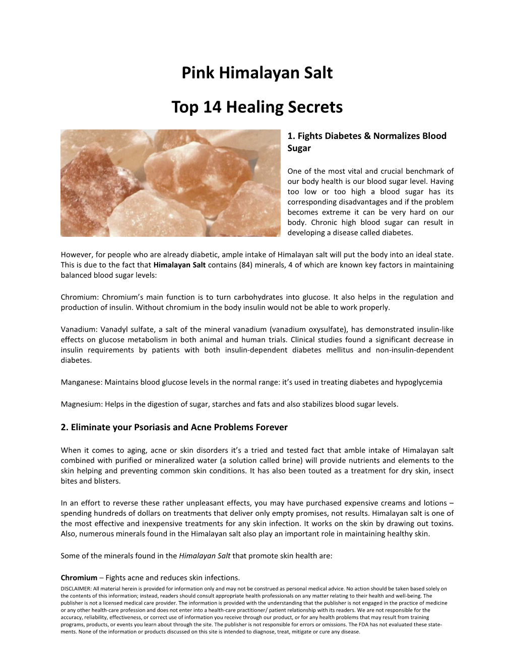 Pink Himalayan Salt Top 14 Healing Secrets