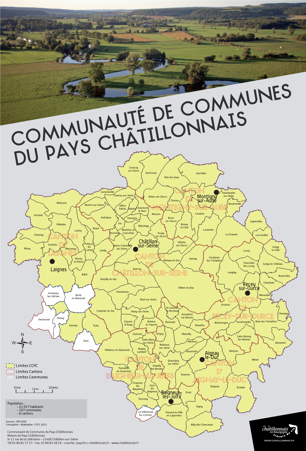 Carte Pays Châtillonnais Et CCPC AG Simplifiée