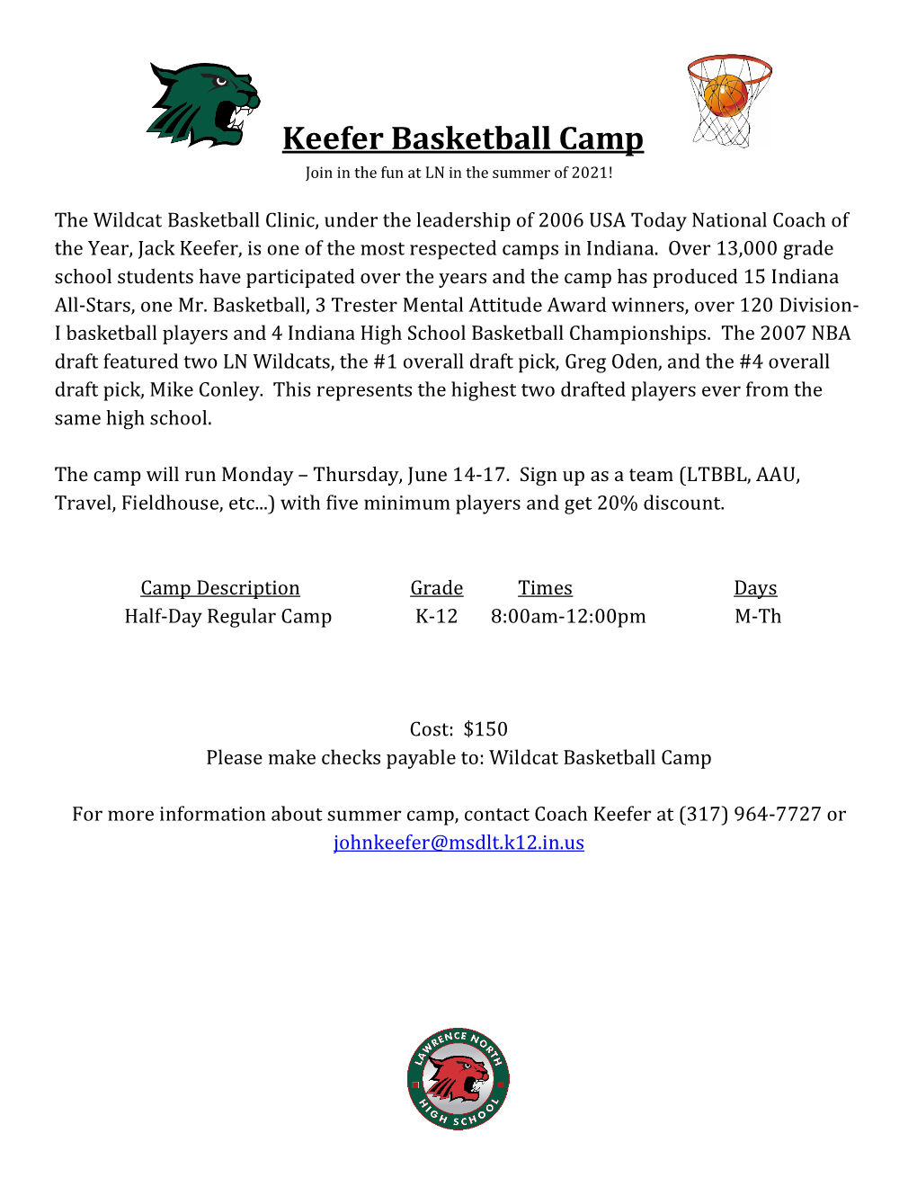 2021 LN Basketball Keefer Camp