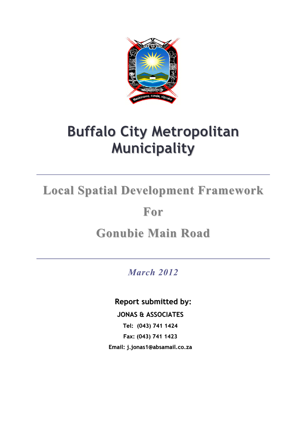 Gonubie Main Road Local Spatial Development Framework
