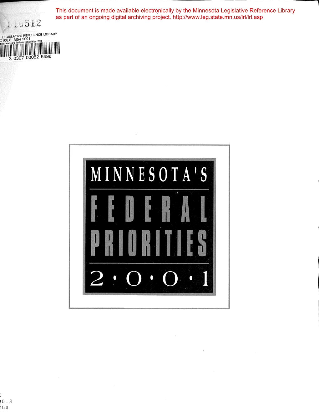 This Document Is Made Available Electronically by the Minnesota Legislative Reference Library As Part of an Ongoing Digital Archiving Project