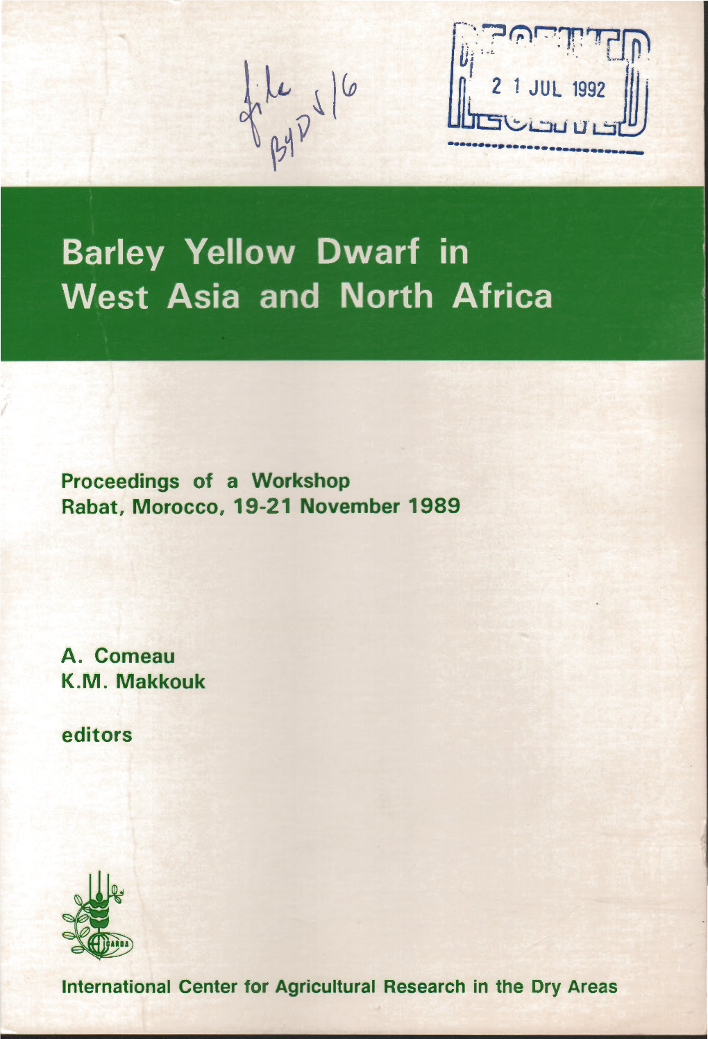 Barley Yellow Dwarf in West Asia and North Africa