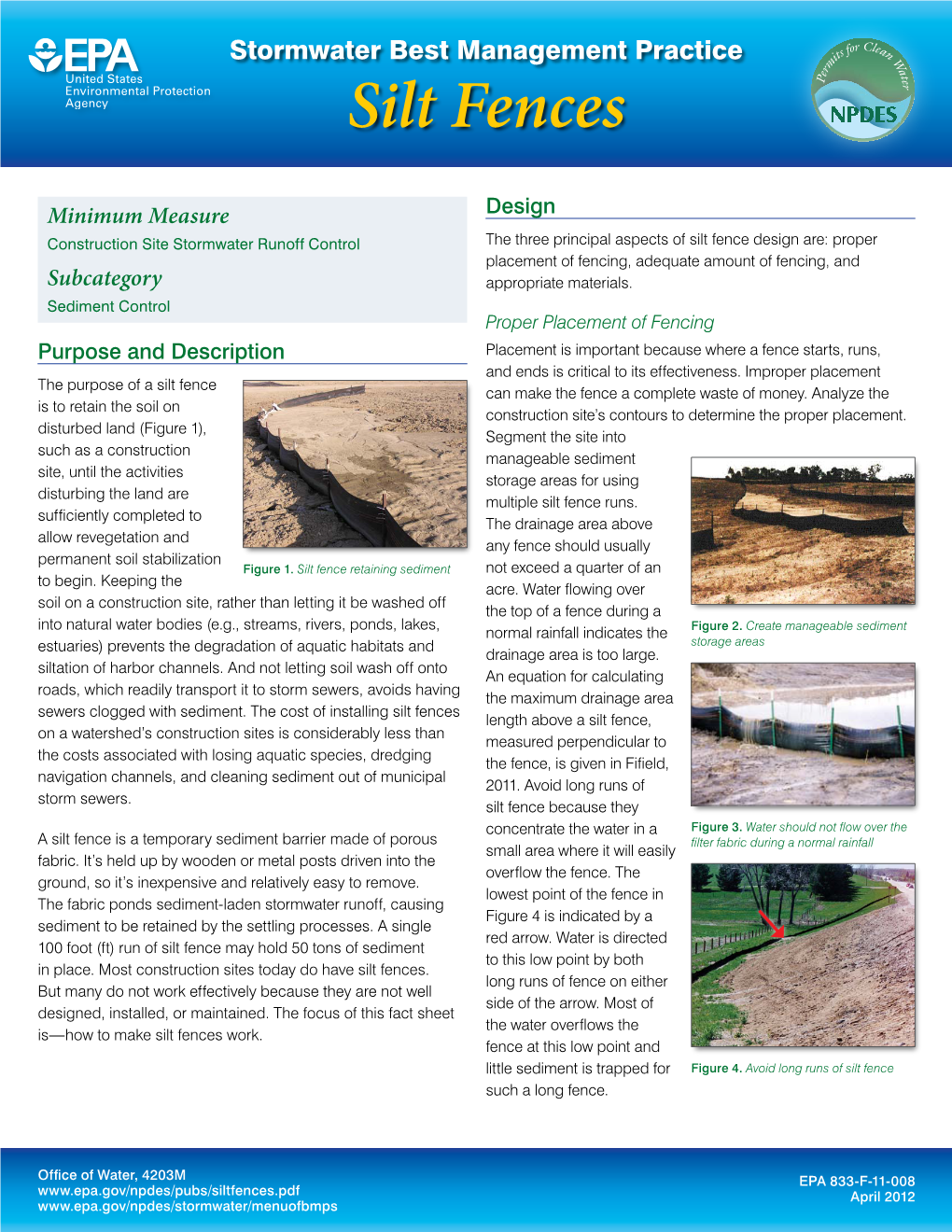 Stormwater Best Management Practice: Silt Fences