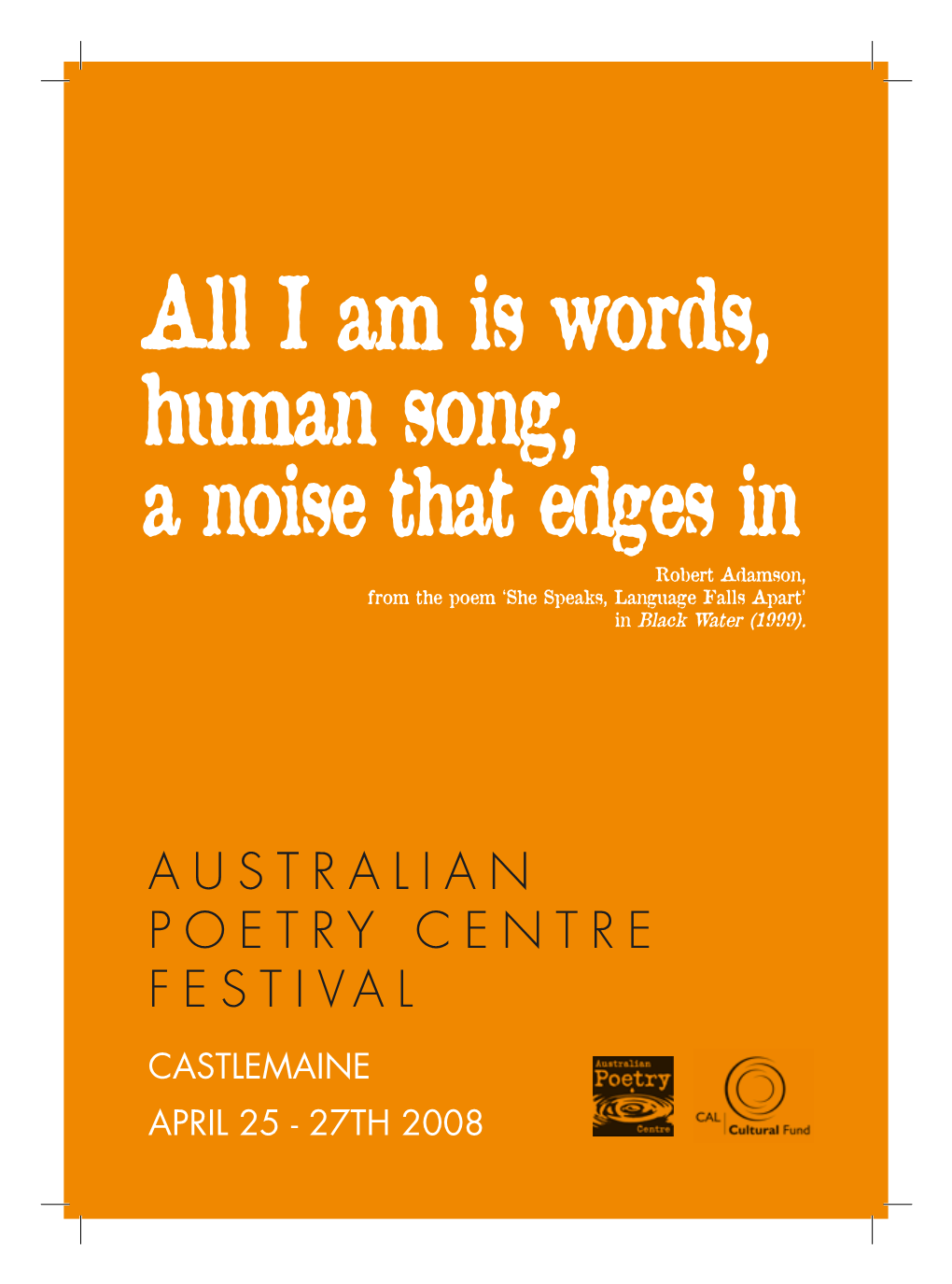 Australian Poetry Centre Festival