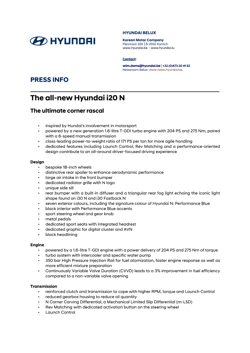 The All-New Hyundai I20 N