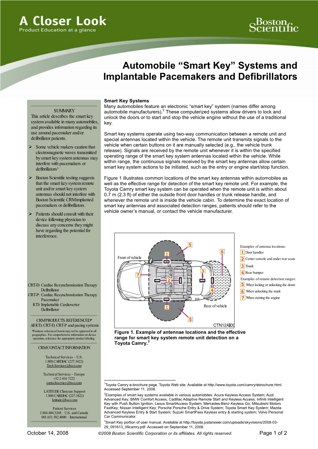 “Smart Key” Systems and Implantable Pacemakers and Defibrillators