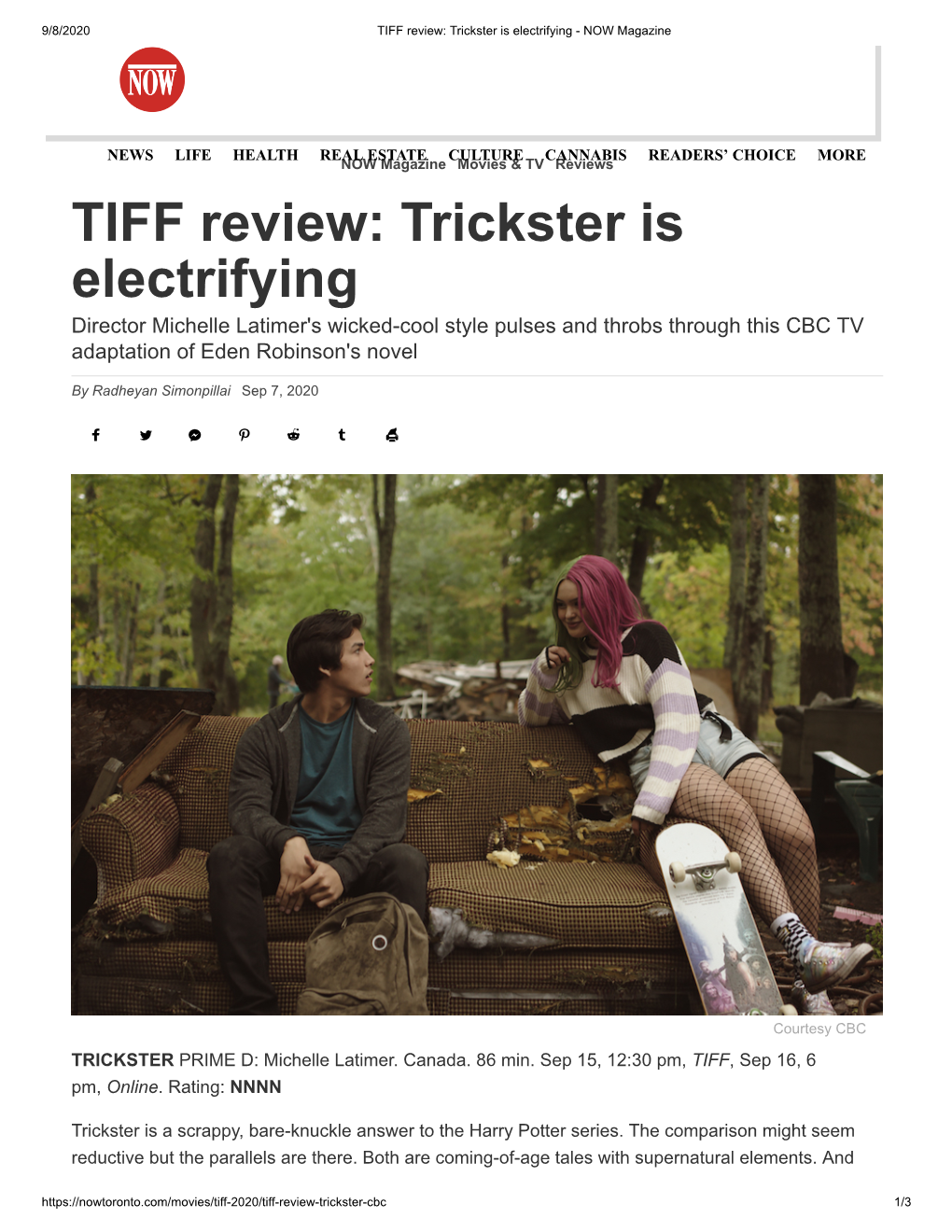 TIFF Review: Trickster Is Electrifying - NOW Magazine