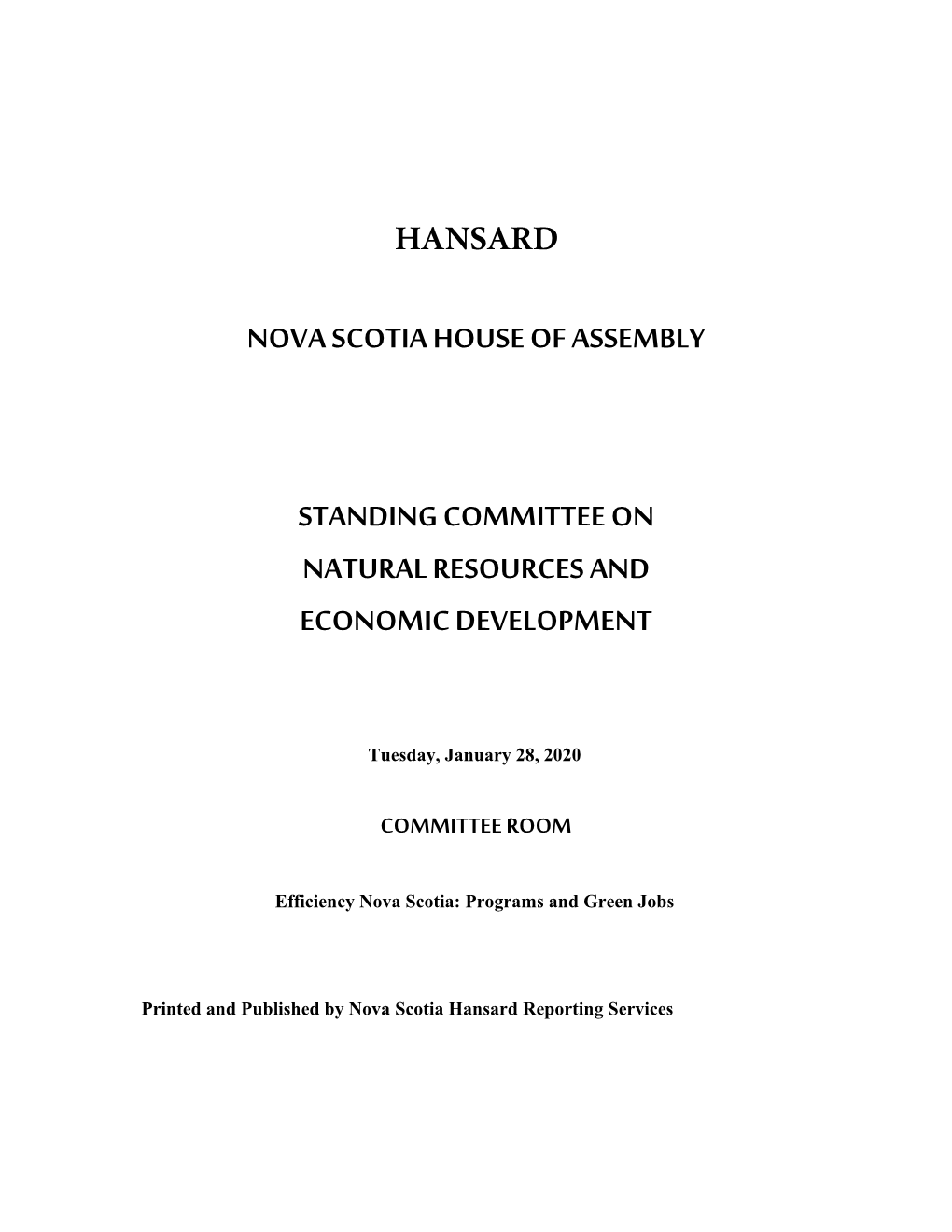 Natural Resources CMTE Meeting 28-01