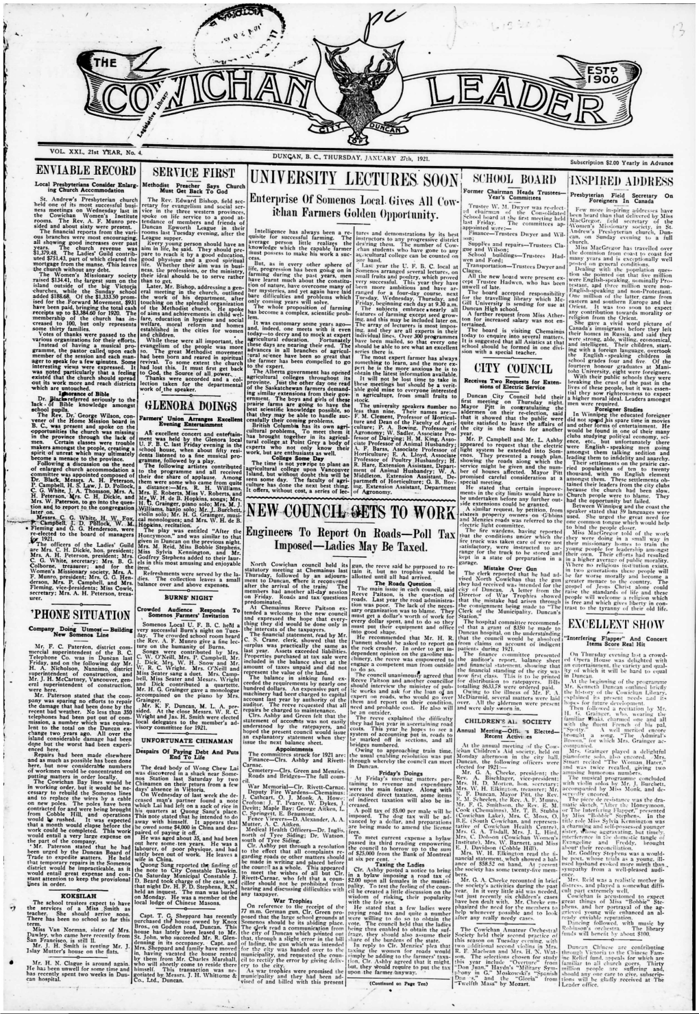 Jan27-1921.Pdf (14.90Mb)