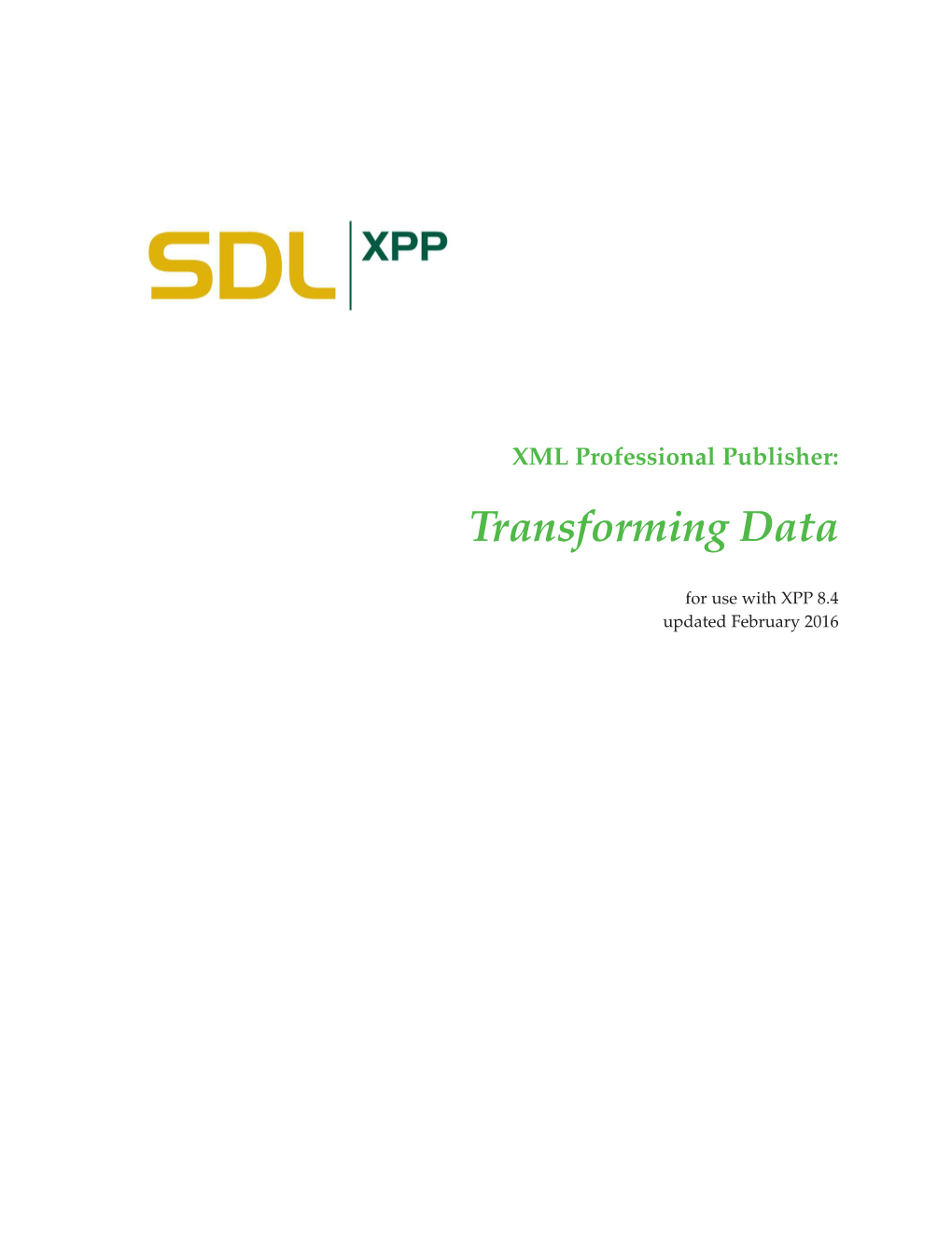 Transforming Data