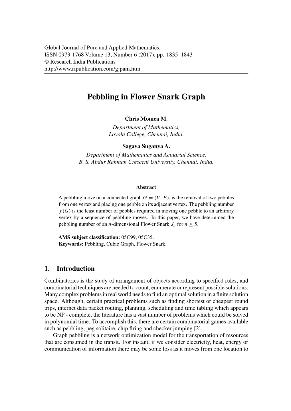 Pebbling in Flower Snark Graph