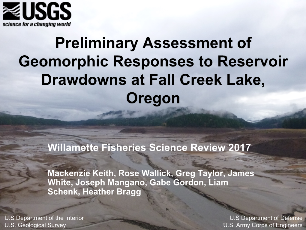 Geomorphic Changes from Fall Creek Drawdowns